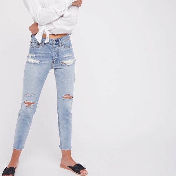 Free people distressed skinny - Picture 1 of 8